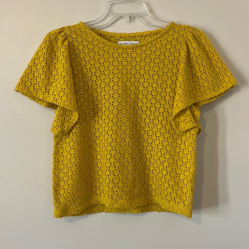 Texture & Thread by Madewell Yellow Top - Size Small